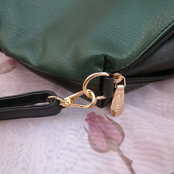 NWT 2 Tone Faux Leather Bag by D. Kelly Japan (made in China) - Picture 12 of 13